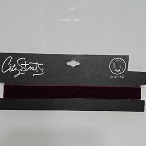 Burgundy Velvet Choker